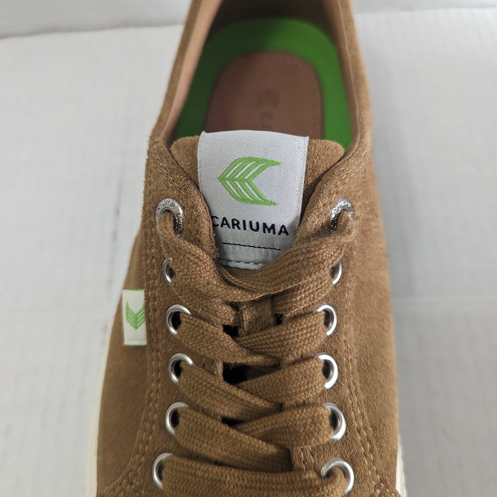 CARIUMA Women's Low Suede Sneakers Camel Brown Shoe Size 9.5 US - Picture 6 of 12
